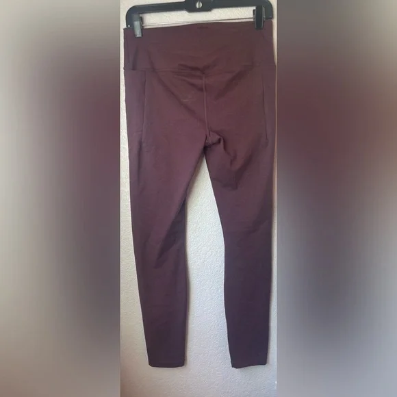 Prana Mid-Rise Heavana Pocket Legging in Deep Vino Heather - Picture 3 of 7